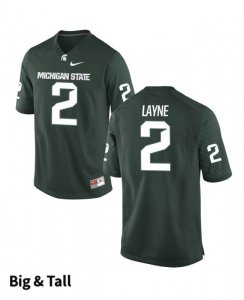 Men's Justin Layne Michigan State Spartans #2 Nike NCAA Green Big & Tall Authentic College Stitched Football Jersey DW50Q76HI